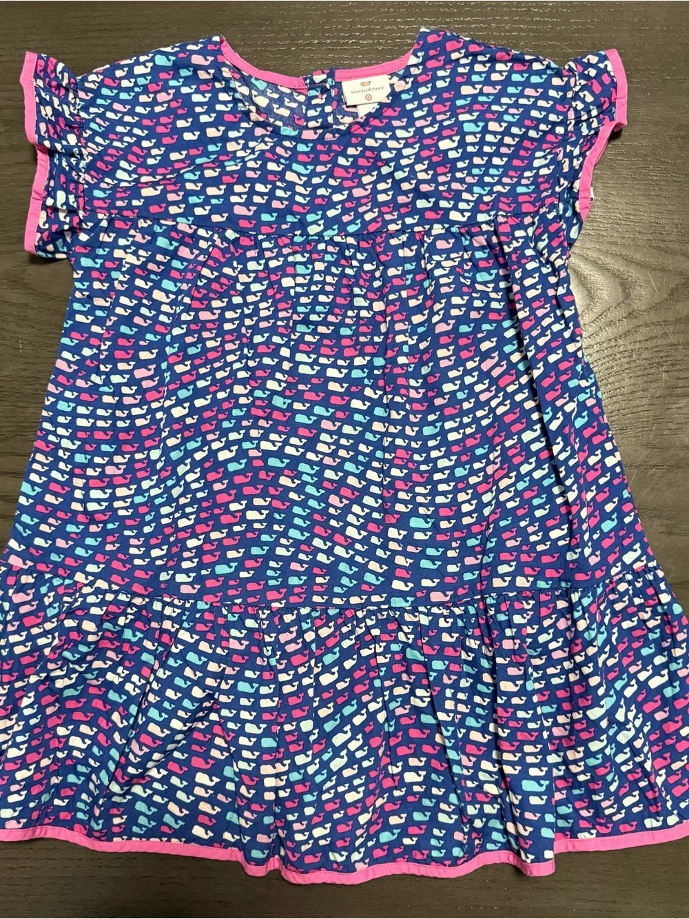 Vineyard Vines Target Girls Short Sleeve Whales Dress - size 5T
